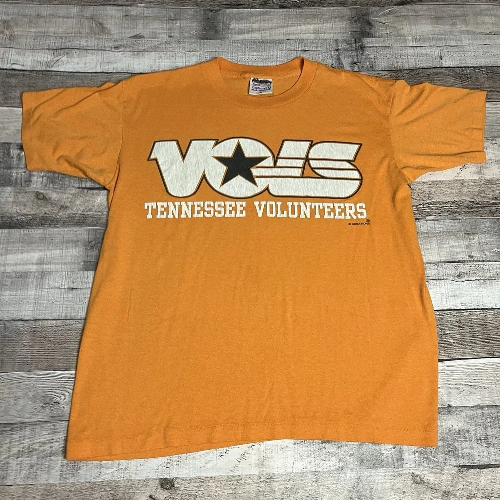 Tennessee Volunteers Shirt Size Medium Orange Vintage NCCA Sportswear Team Logo
